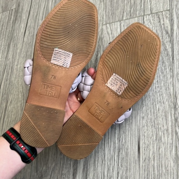 Time and Tru Lavender Braided Slide Sandals Size 7W - Picture 4 of 4